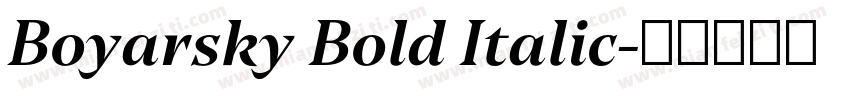 Boyarsky Bold Italic字体转换